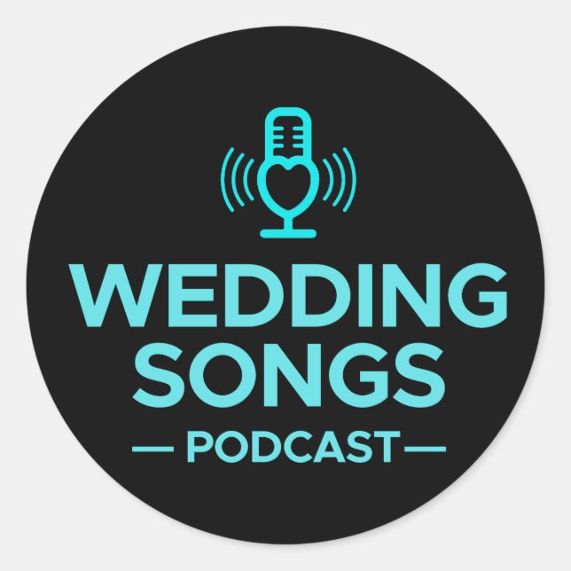 Sticker du logo du podcast des chansons mariages (Devant)