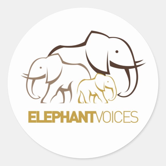 Sticker du logo ElephantVoices (Devant)