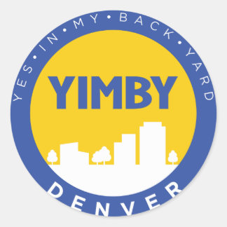 Sticker du logo YIMBY Denver