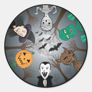 Sticker du monstre d'Halloween