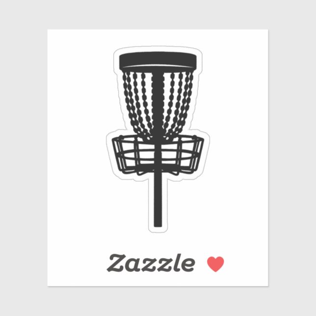 Sticker du panier de golf de disque (Feuille)