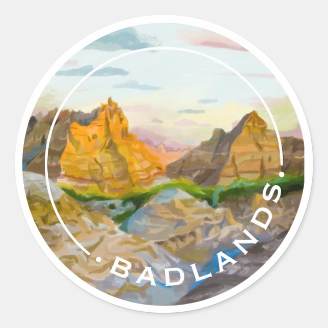 Sticker du parc national des Badlands (Devant)