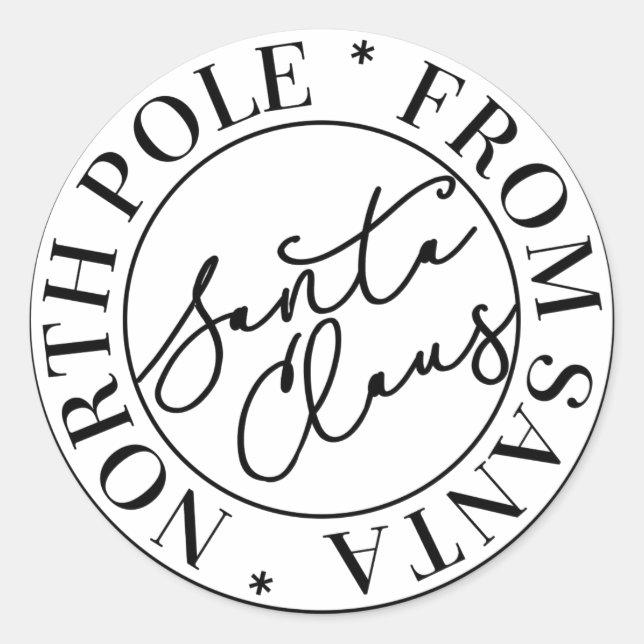 Sticker du pôle Nord du Père Noël (Devant)