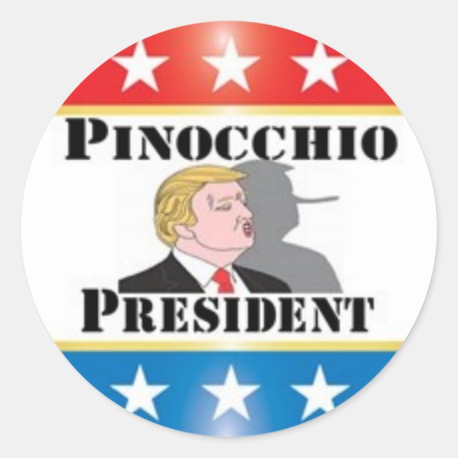 Sticker du président Trump Pinocchio (Devant)