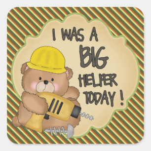 Sticker du prix Big Helper de l'ours de constructi