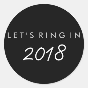 Sticker du réveillon du Nouvel An "Ring In"