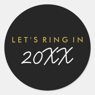 Sticker du réveillon du Nouvel An "Ring In"
