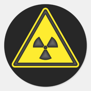 Sticker du symbole d'avertissement de rayonnement