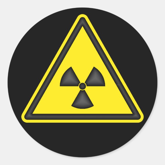 Sticker du symbole d'avertissement de rayonnement (Devant)
