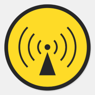 Sticker du symbole d'avertissement rf