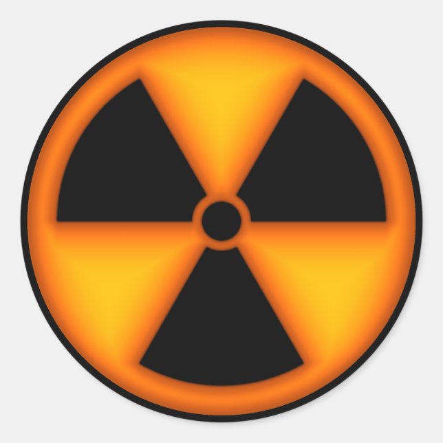 Sticker du symbole de rayonnement orange (Devant)