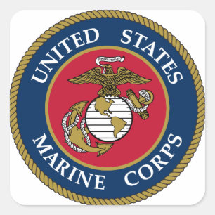Sticker du US Marine Corps bleu