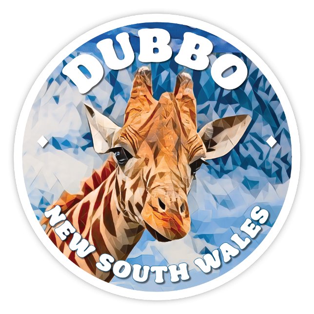 Sticker Dubbo, Nouvelle-Galles du Sud (Dubbo New South Wales round sticker)