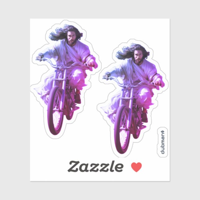 Sticker Dubman Does Design: Jesus on Wheels, Heaven sent (Feuille)