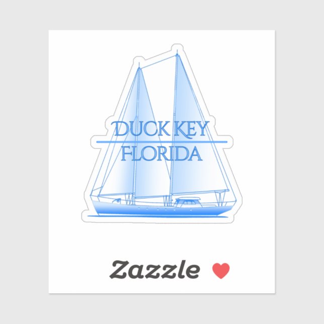 Sticker Duck Key Coastal Nautical Sailing (Feuille)