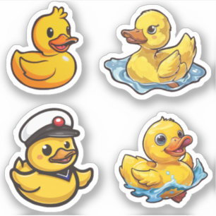 Sticker Duckies en caoutchouc Stiickers