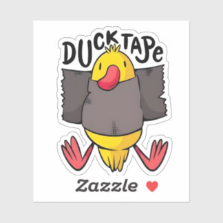 Sticker Ducktape Funny Kawaii Duck Wrapped in Tape 