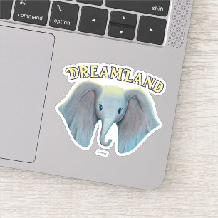Sticker Dumbo Cute Gros Oreilles Peint Art