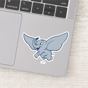 Sticker Dumbo  Dessin en duvet avec plumes