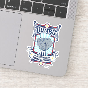 Sticker Dumbo   Le Magnifique Flying Elephant Circus Art