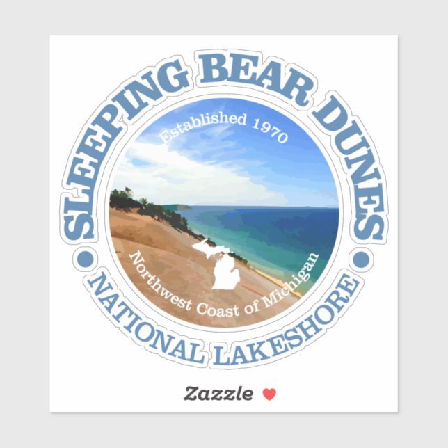 Sticker Dunes de l'ours couché NL (Feuille)