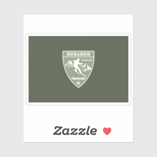 Sticker Durango Colorado (Feuille)
