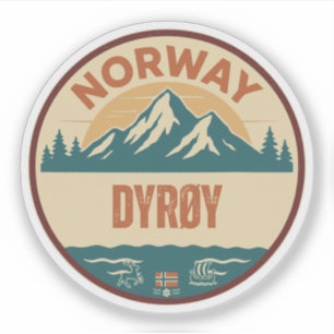 Sticker Dyrøy, Norge Norvège