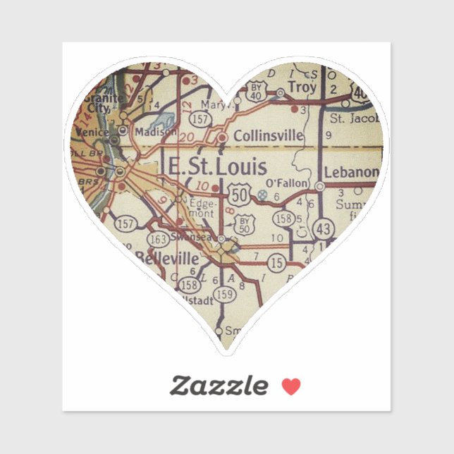 Sticker East St. Louis IL (Feuille)