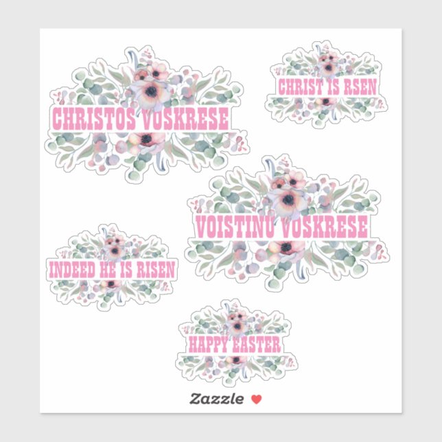 STICKER EASTER PASCHA BYZANTINE ORTHODOXE RELIGIEUX (Feuille)