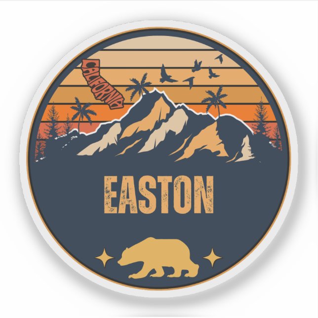 Sticker Easton, Californie (Devant)