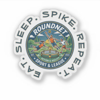 Sticker Eat. Sleep. Spike. Repeat.