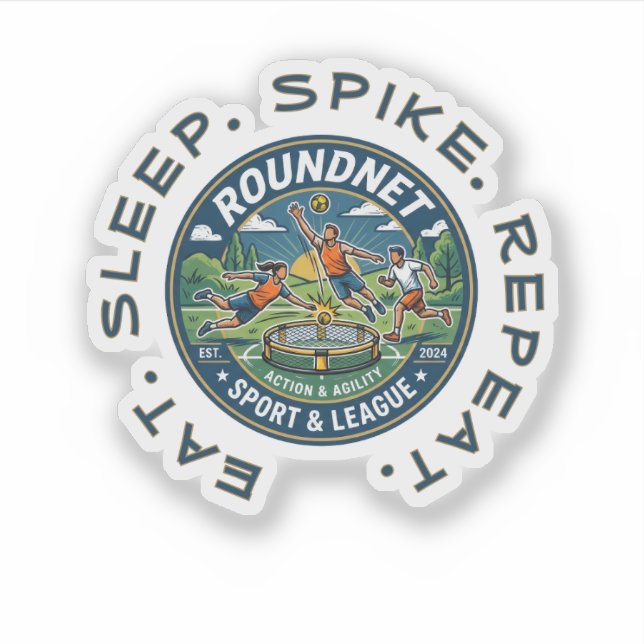 Sticker Eat. Sleep. Spike. Repeat. (Devant)