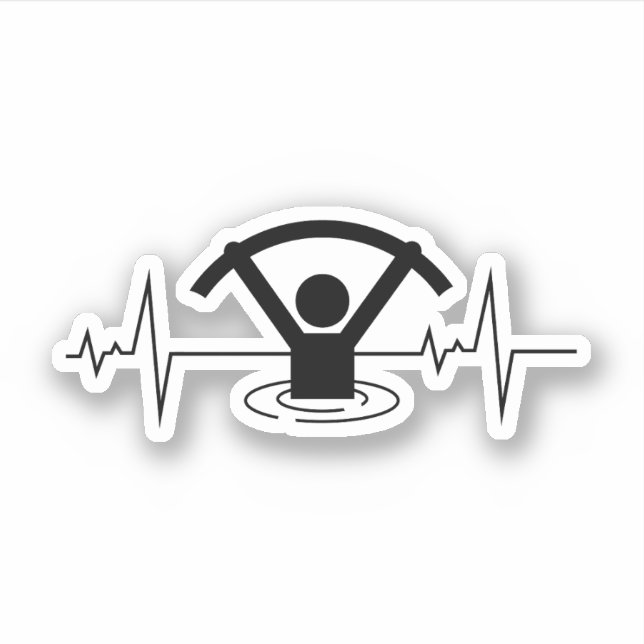 Sticker Eau Aérobic Exercice aquatique Fitness battement d (Devant)