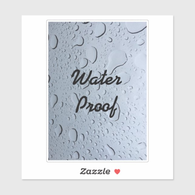 Sticker Eau Proof Drops Splash Gratuit Personnalisé Cool A (Feuille)