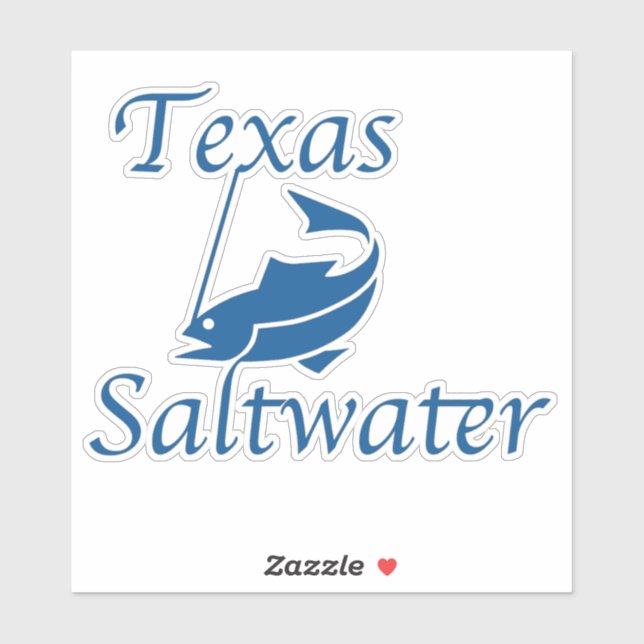 Sticker Eau salée du Texas (Feuille)