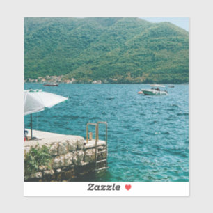 Sticker Eaux turquouises de Perast - Monténégro