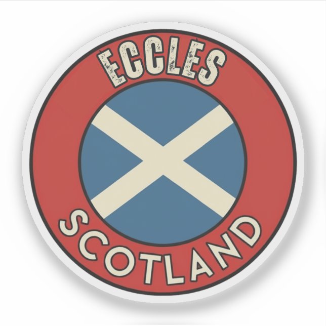 Sticker Eccles, Écosse (Devant)