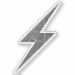 Sticker Éclair gris de puissance (vintage)