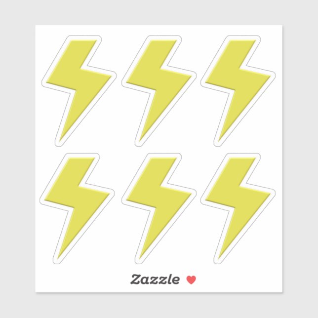 Sticker Éclair x 6 (Feuille)