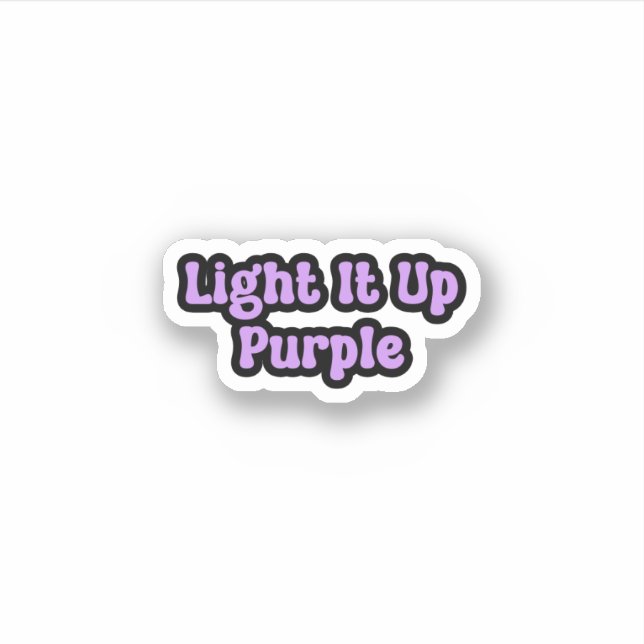 Sticker Éclairer la conscience de l'épilepsie violette (Devant)