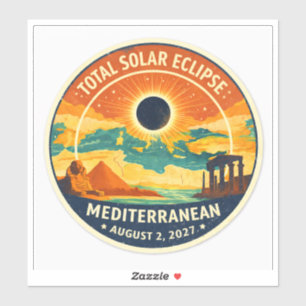 Sticker Éclipse solaire méditerranéenne de 2027