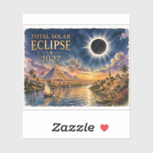 Sticker Éclipse totale de Soleil 2027 Égypte