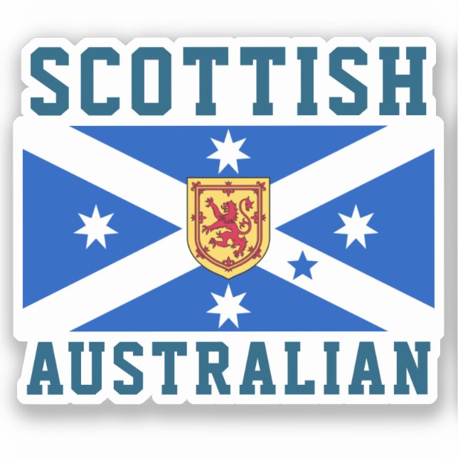 Sticker Écossais Australien (drapeau du patrimoine) (Recto)