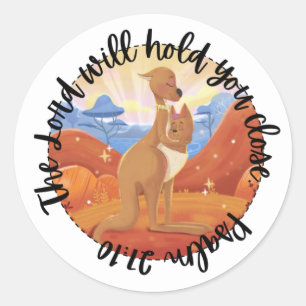 Sticker Écriture (Psaume 27:10 Kangaroo)