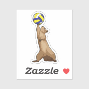 Sticker Écureuil avec volleyball