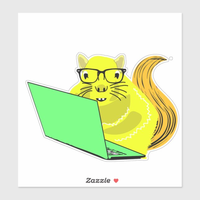 Sticker Écureuil coquin #172 (Feuille)