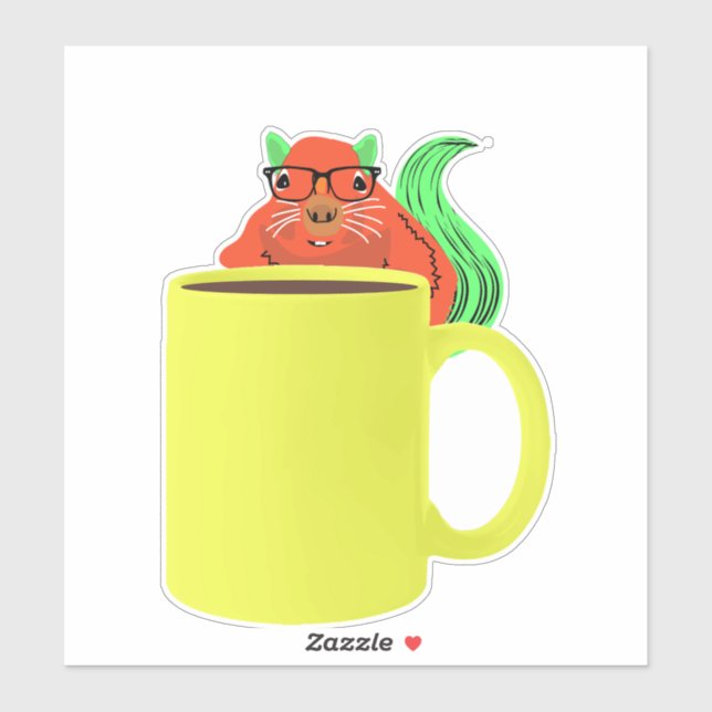 Sticker Écureuil coquin #340 (Feuille)