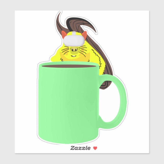 Sticker Écureuil coquin #620 (Feuille)