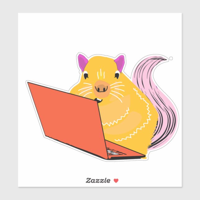 Sticker Écureuil coquin #70 (Feuille)
