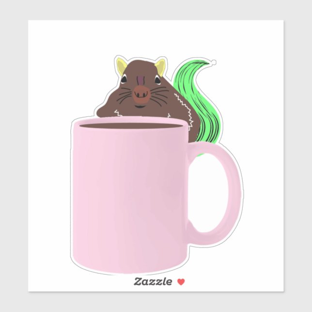 Sticker Écureuil coquin #777 (Feuille)